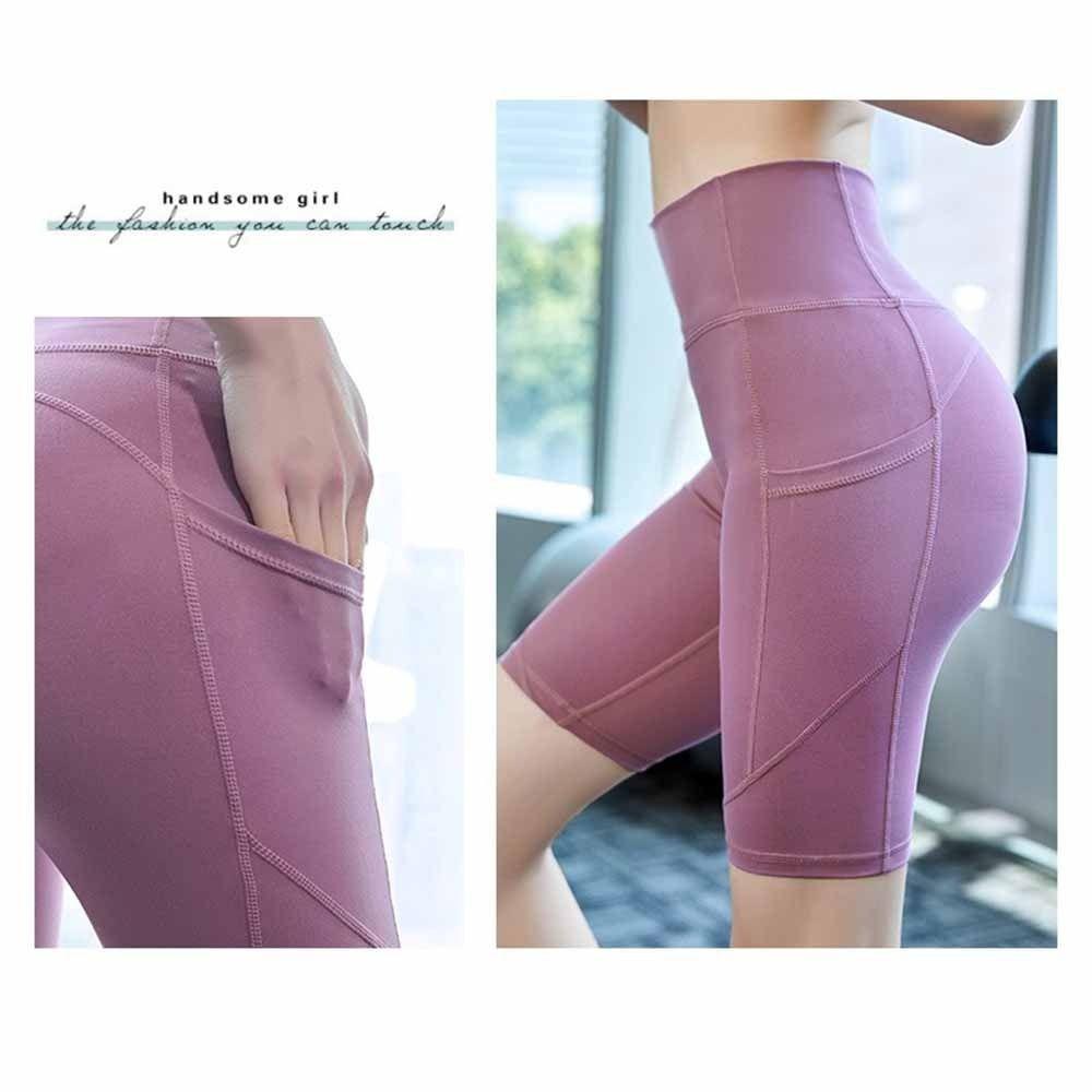 Seamless Design Yoga Shorts Stretch Fabric Sports Shorts Hip Lift Skinny Leggings Yoga Practice