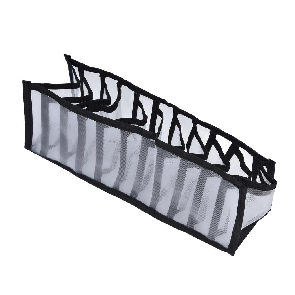 Сетчатый ящик для хранения бюстгальтеров, многоцелевой складной ящик, разделитель для нижнего белья, трусиков, носков, 11 ячеек