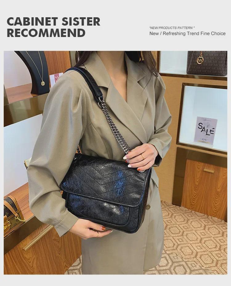 Женская сумка-мессенджер и сумка-цепочка Yangshulin из натуральной кожи большой вместимости – модная и универсальная