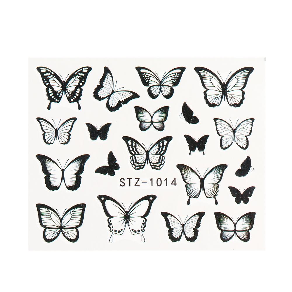 Водная наклейка для ногтей и наклейка с цветком, листом, деревом, зеленый простой летний слайдер для маникюра, дизайн ногтей, водяные знаки, советы