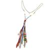 [P8449] - Multicolor 'Altai' Designer Long Necklace - 62 Cm - Pattern 18 Cm