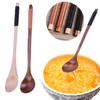 Kitchen Dining Desserts Condiment Rice Soup Kids Spoon Tea Scoops Long-handled Wooden Spoons