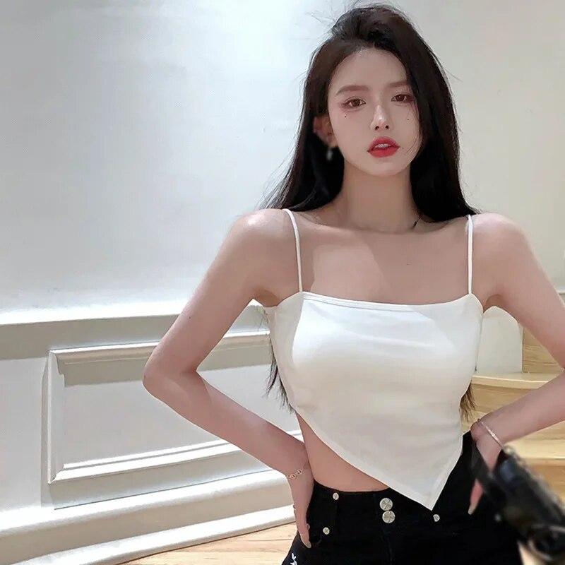 Летние кофточки для женщин, сплошной цвет, мягкая базовая рубашка, сексуальная футболка без рукавов, майка, пуловер, укороченный топ