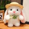 Bunny Pudding Plush Stuffed Toy Hat Rabbit Doll Decoration Kids Birthday Gift