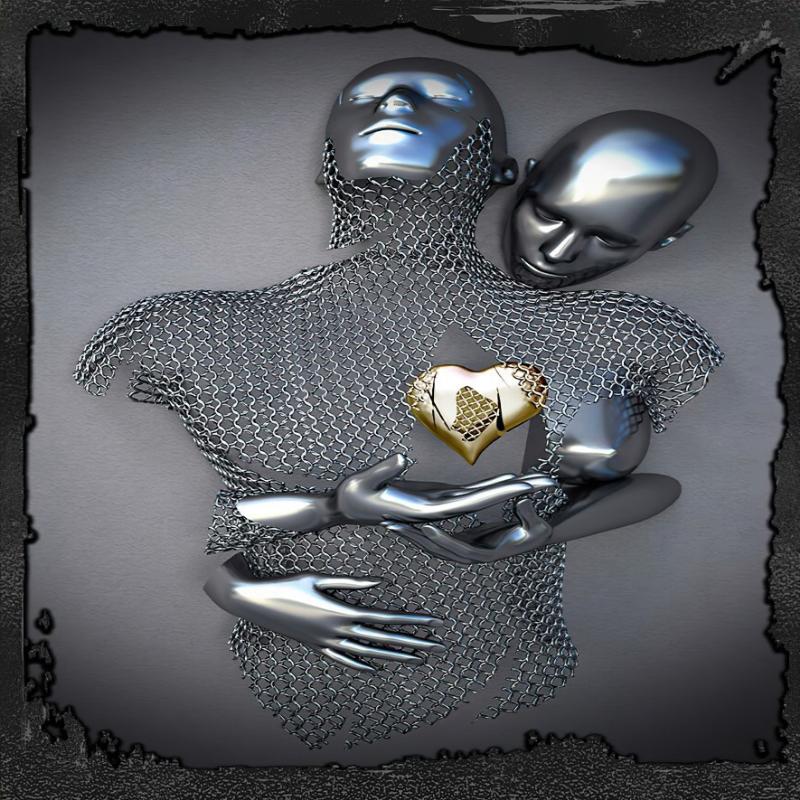 Металлическая фигура, статуэтка, художественный постер, подвесная картина, современное украшение для дома, бескаркасная картина на холсте, сердечник для распыления краски