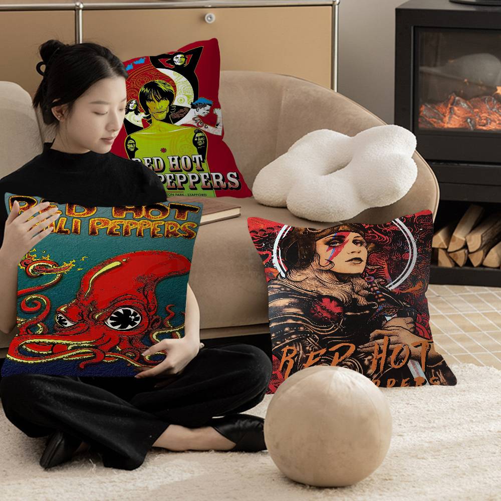 RRed HotChili Peppers Band Personalized Pillow Dust Cover Bedroom Kids Party Decoration Pillowcase Birthday Children Gift