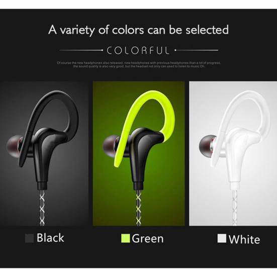 3.5mm Sport Earhook Earphone Running Headphone HiFi Stereo Bass Headset with Mic