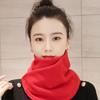 Зимний шарф для защиты шеи, новый однотонный женский универсальный шарф для защиты шеи