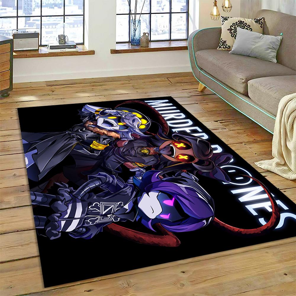 2025 New Style Murder Drones Uzi V Cartoon Robot Rug Carpet for Living Room Bedroom Home Decor, Floor Mat Non-slip Sofa Doormat
