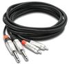 Hosa HPR-003X2 91cm Mono Phone Plug X 2 To RCA X 2 Audio Cable