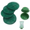 4pcs Outdoor Fly Trap Reusable Hanging Fly Trap Cage Net with Bait Tray for Garden Farm Orchard