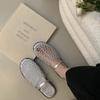 Leather Bag Head Back Strap Fishing Net Flat Sandals Roman Shoes 25 Summer New Hollow Comfortable Beach Half Slippers