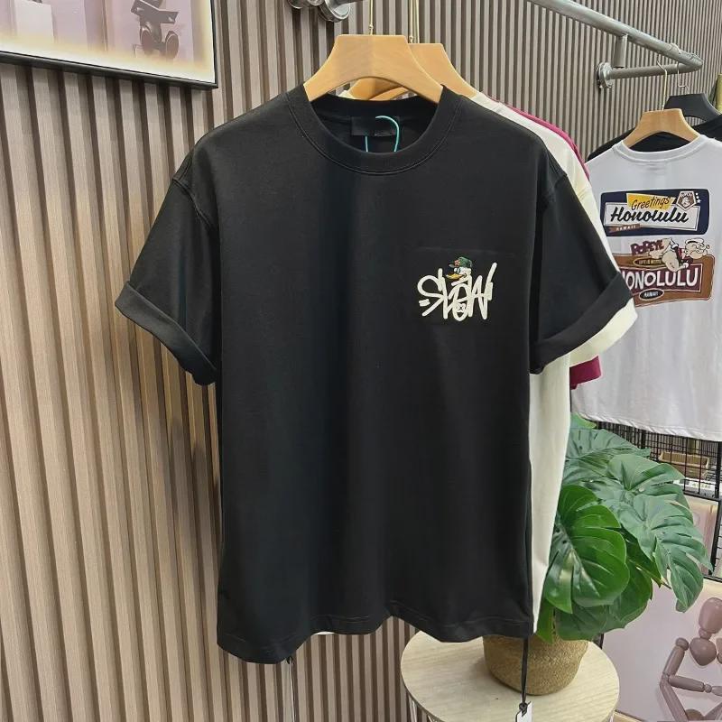 Men's Trendy Cartoon Print Short-Sleeve T-Shirt - Summer Fashion Casual Round Neck
