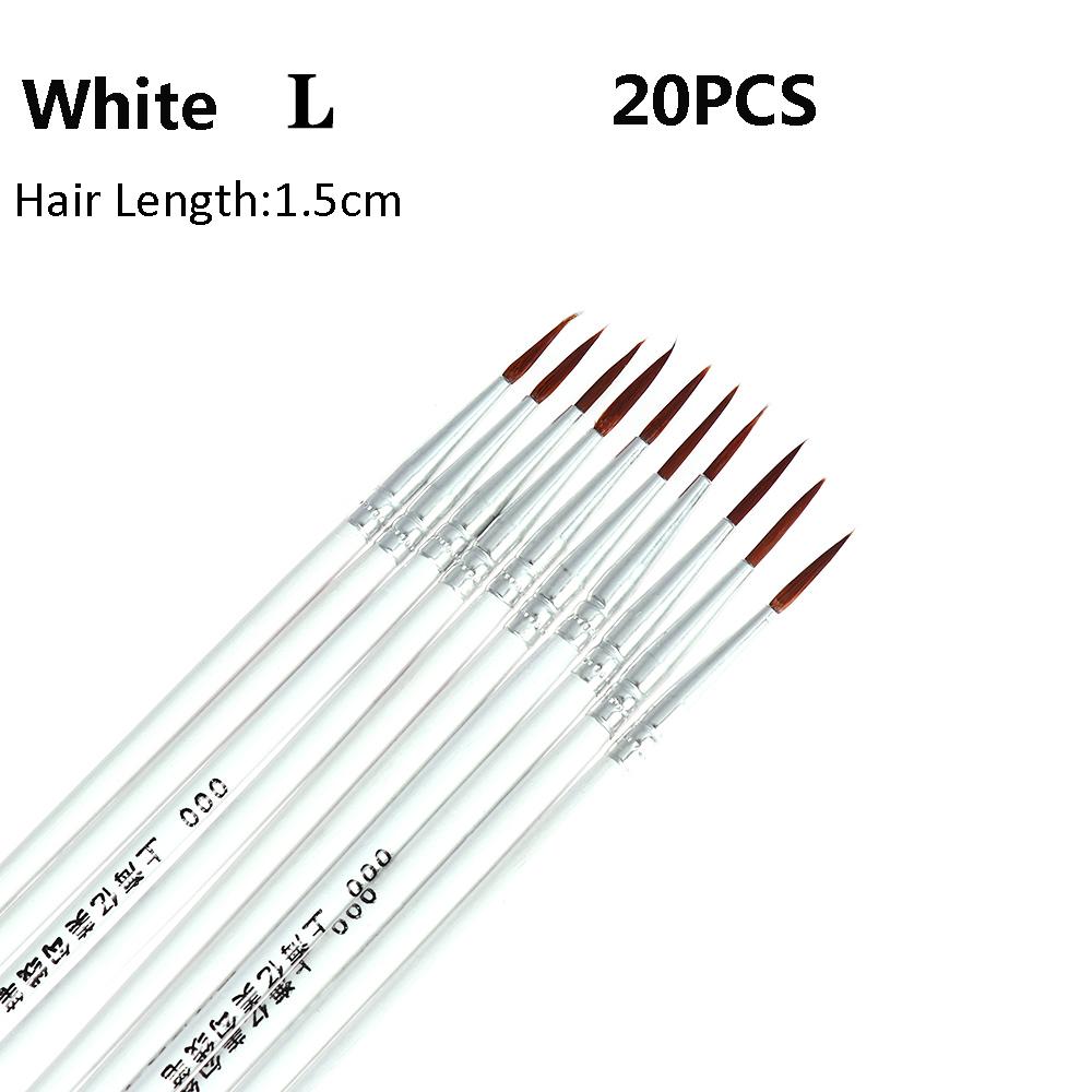 10/20pcs Thin Hand Painted Acrylic Paint Drawing Hook Line Pen Painting Brush