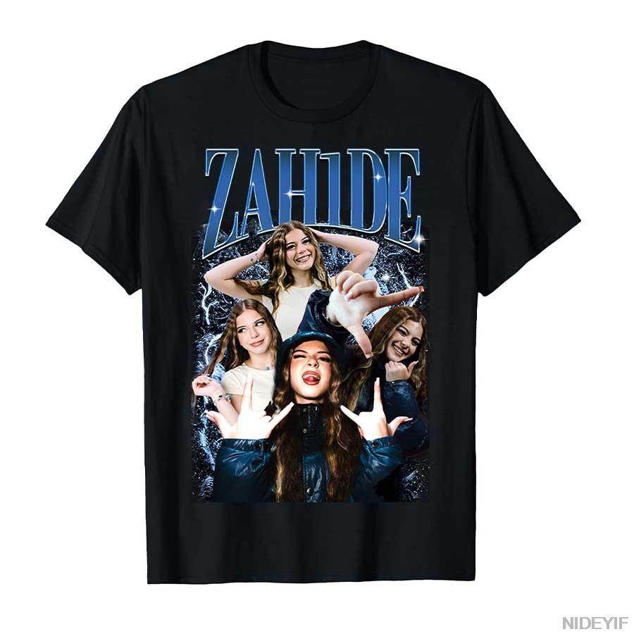 Zahide Merch Футболка для унисекс Женщин Хип-хоп Уличная Оверсайз Zah1de 100% Хлопок Футболка ZH10
