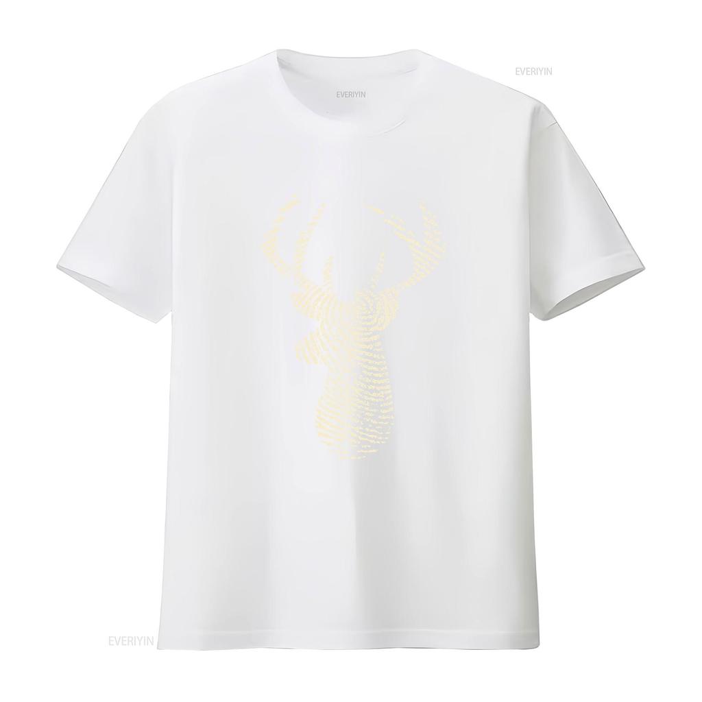 Unisexs Hunting Is Timeless Deer T Shirt S To Xxl Unique Fingerprint Design Forest Natural Style Vintage Washed Graphic Breathable