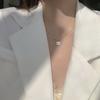 New Square Oil Dropper Necklace Minimalist And Trendy Design White Color Fashionable Pendant For Women