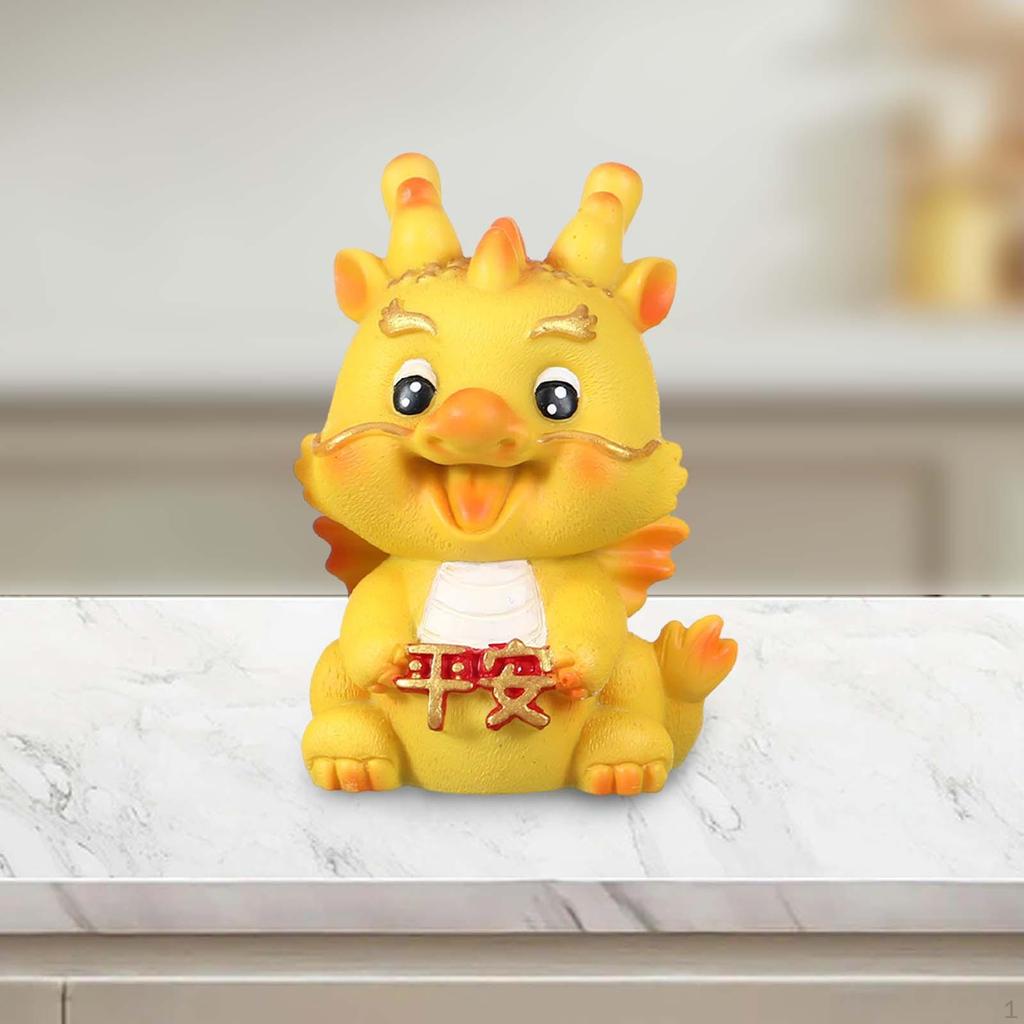 Chinese Animals Statue Resin Dragon Year Figurine for Living Room