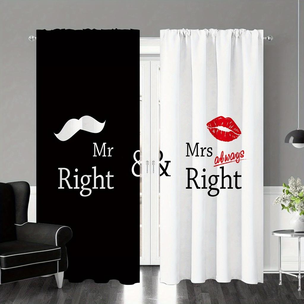 2-панельные черные и красные шторы Дамы Г-н. Шторы King Queen Шторы для спальни Гостиная Кухня Оконные жалюзи cortinas sa