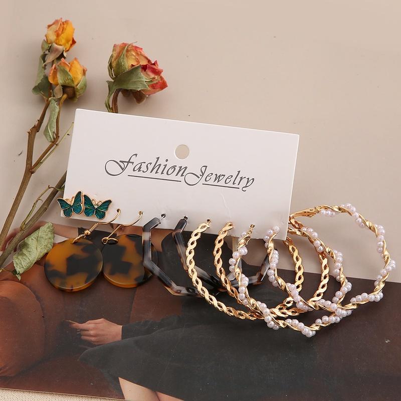 iF ME Модные серьги-кольца из смолы, подвеска в форме бабочки в форме сердца, женские аксессуары, ювелирные изделия