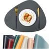 Table Placemats and Coasters Vinyl Faux Leahter Coffee Mats Kitchen Mats Waterproof Easy To Wipe Off for Kitchen Dining Table