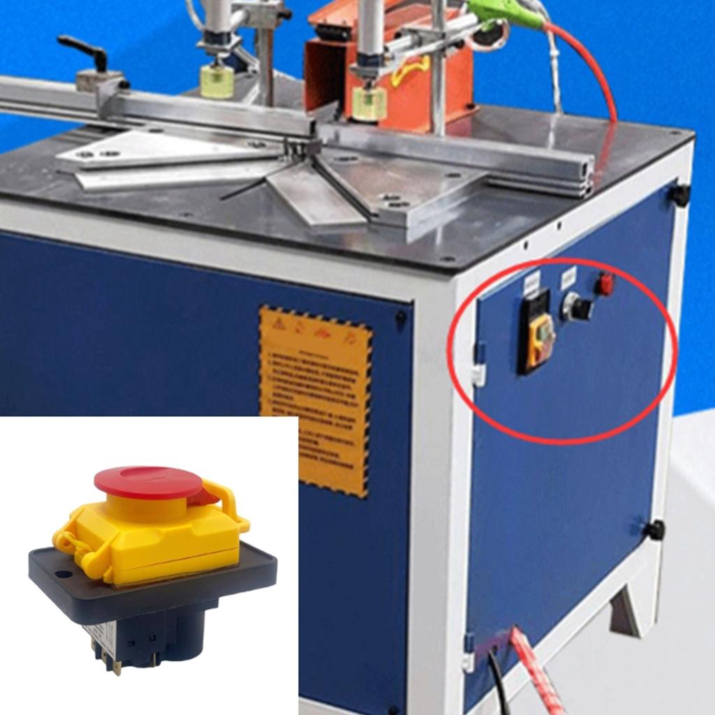 Waterproof 7 Pin Push Button Switches 400V 10A Electromagnetic Power Switches for Industrial & Marine Applications