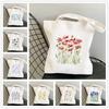 Floral Print Causal Canvas Bag Harajuku Women Shoulder Bags Female Tote Handbag Large Capacity Shopper Handbag Fashion Handbags