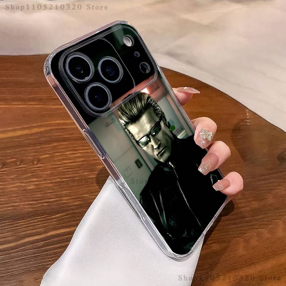 A-Альберт Вескер Чехол для телефона для iPhone 17,16,15,14,13,12,11 Pro,Max,Plus,X,XS,XR,SE4,E Mini Прозрачный Мягкий Чехол