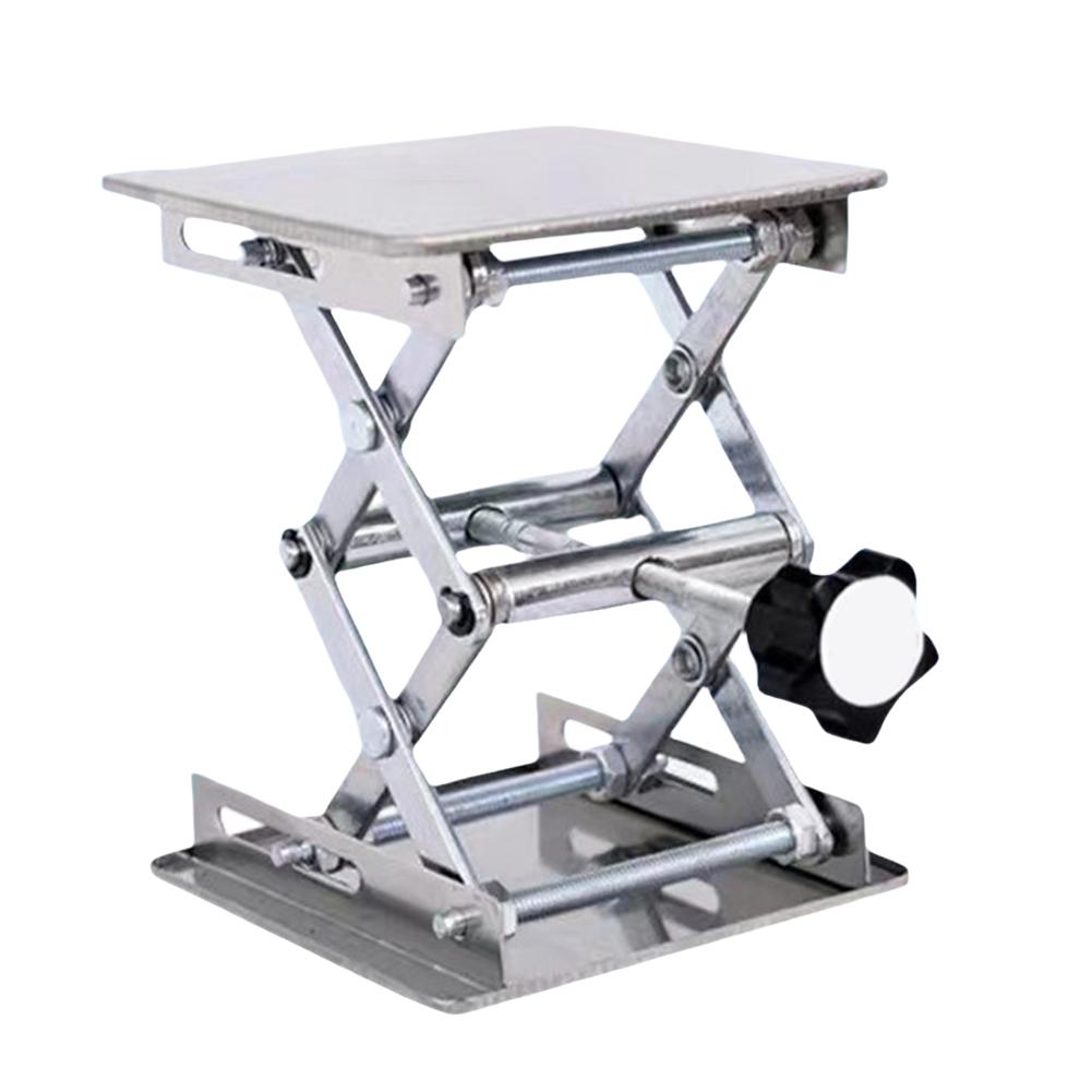 Manual Laboratory Table Lift Stainless Steel Mini Scissor Lift Jack Corrosion Resistant for Industrial Production Building Decor