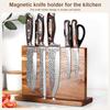 Magnetic Knife Block Double-Sided Universal Knife Stand Knife Display Rack with Strong Enhanced Magnets for Counter Top