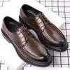 Fashion Summer Men's Leather Shoes Minimalist Gentleman Style Design Office Dress Party Classic Black Brown Shoes Breathable Quality