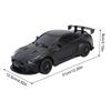 1:16 2.4G RC Drift Car with Gyro, LED Lights, Interchangeable Tires, Remote Control Car for Adults and Kids Black 1