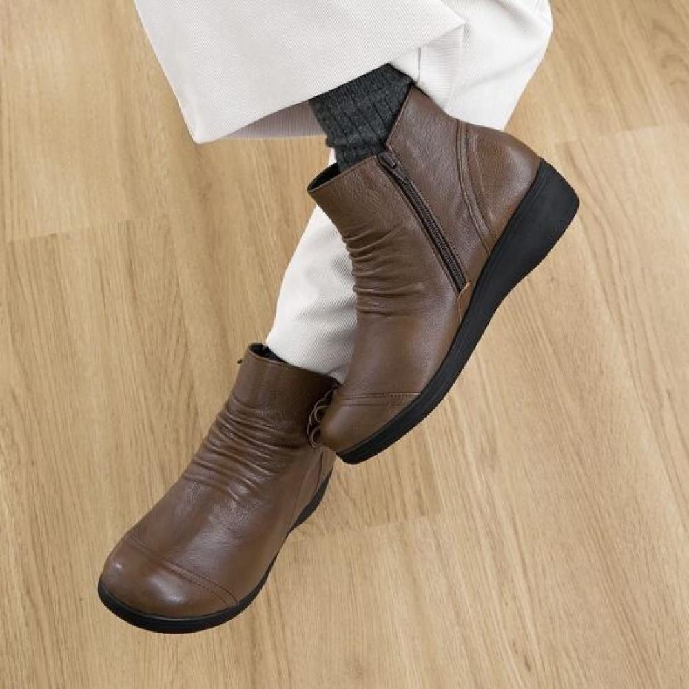 JiSyu Men S Natural Leather Hendio Handmade Ankle bootS 4cm