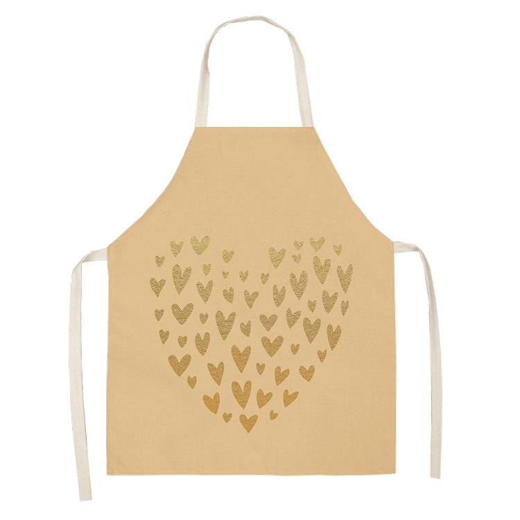 Eyelashe Love Pattern Aprons Home Cooking Kitchen Apron Cook Linen Adult Bibs Waist Baking Barista Aprons Cleaning Tools Tablier