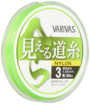 Нейлоновая леска VARIVAS, для леща, видимая основная леска, 50 м, размер 3.0, флеш-зеленый