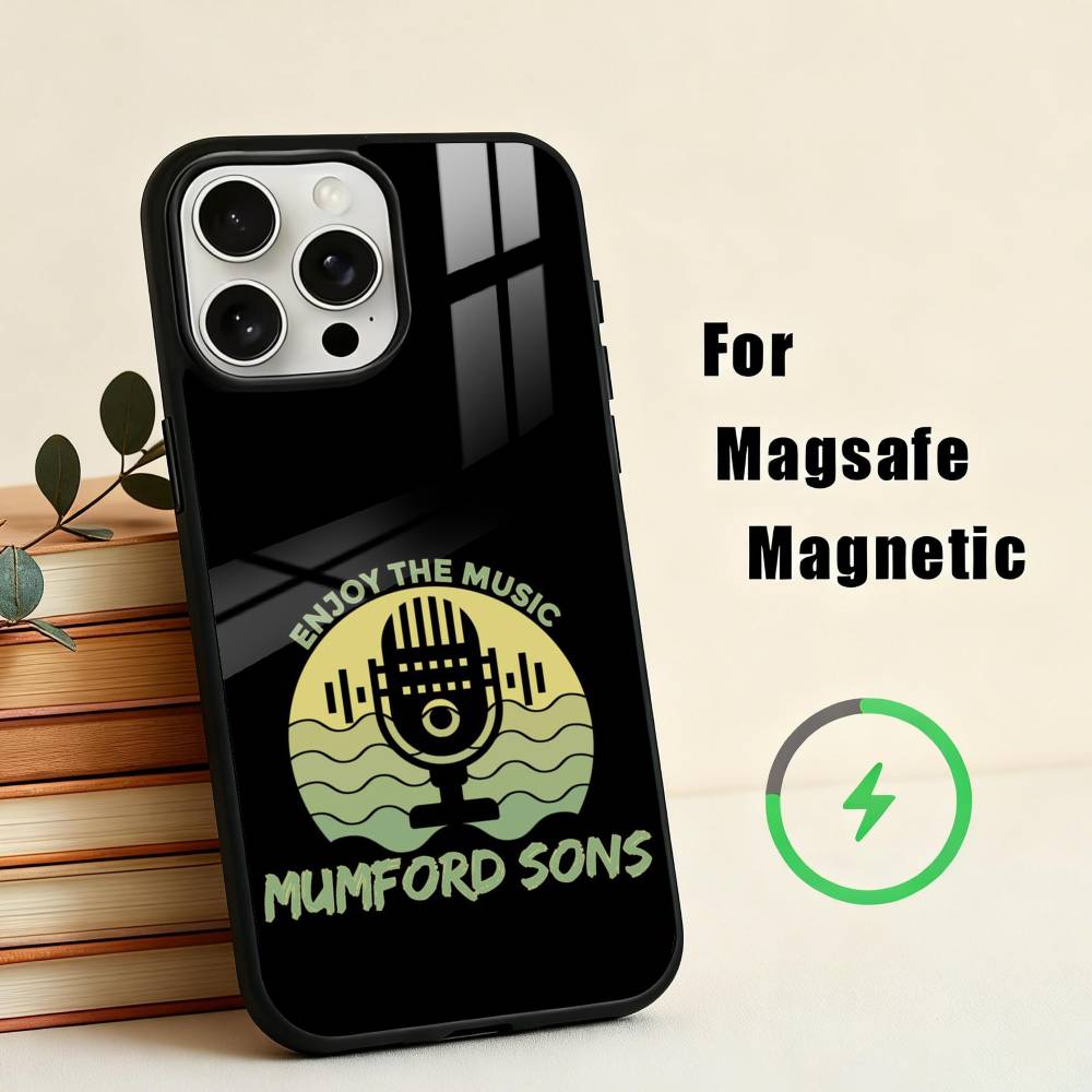 Искренний Чехол для телефона B-Band M-Mumford & Sons для iPhone 17,16,15,14,13,12,Plus,Pro,Max с поддержкой MagSafe Магнитной Беспроводной Зарядки