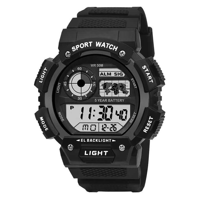 Мужские цифровые светодиодные часы Дата Спорт Мужские уличные электронные водонепроницаемые уличные спортивные фитнес-часы