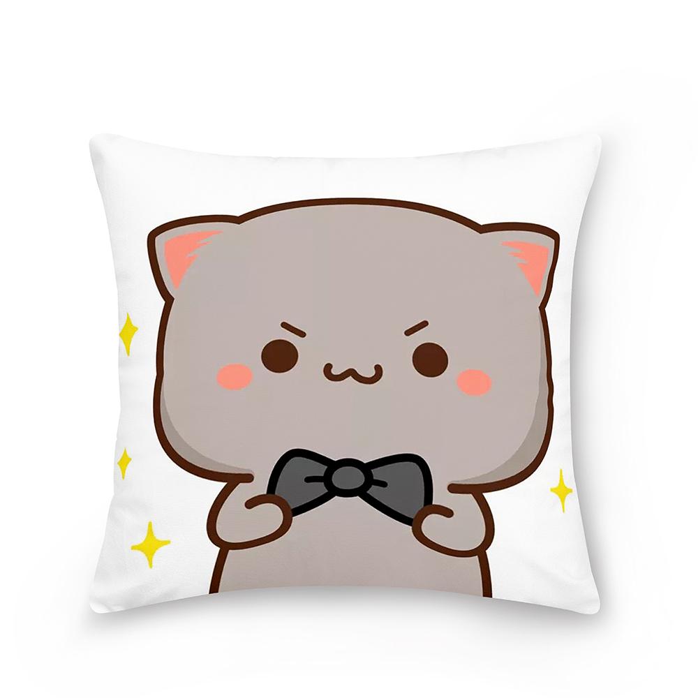 Домашняя персиковая подушка с изображением кота, наволочка, наволочка для дивана, автомобиля, рождественское украшение, наволочка для спальни, гостиной