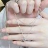 Ожерелье с лунным камнем в форме сердца для женщин - Японско-корейская мода, Стильная и универсальная цепочка на ключицу