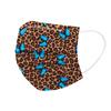 50PCS Adult Leopard Print Plus Butterfly Three-Layer Disposable Protective Mask