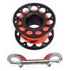 30m   98.43ft Scuba Diving Reel Aviation Aluminum With Double Ended Hooks Multi Purpose Finger Spool Reel Black