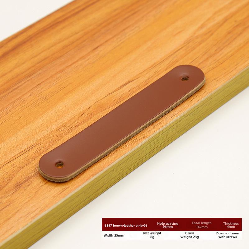 Кожаная ручка для шкафа, ящика, винного ящика и т. д. - акценты из цинкового сплава