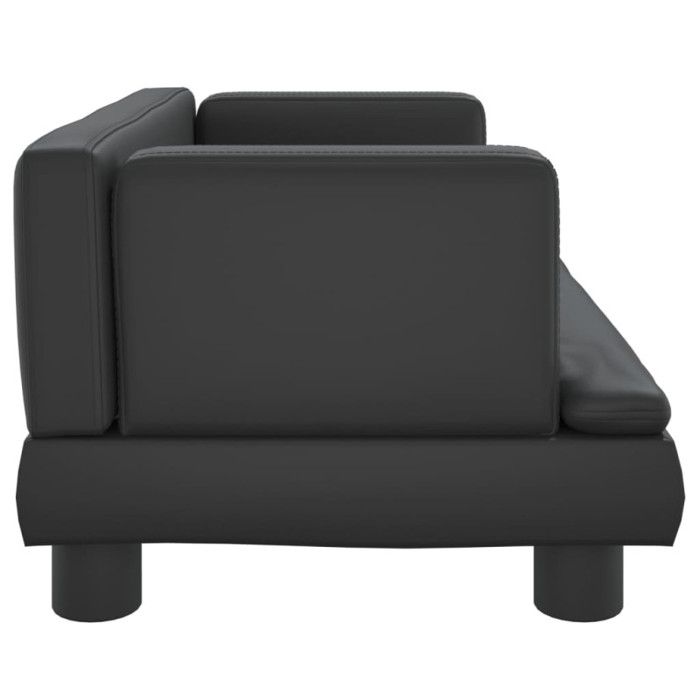 Black Children's Sofa 60x40x30 Cm Faux Leather