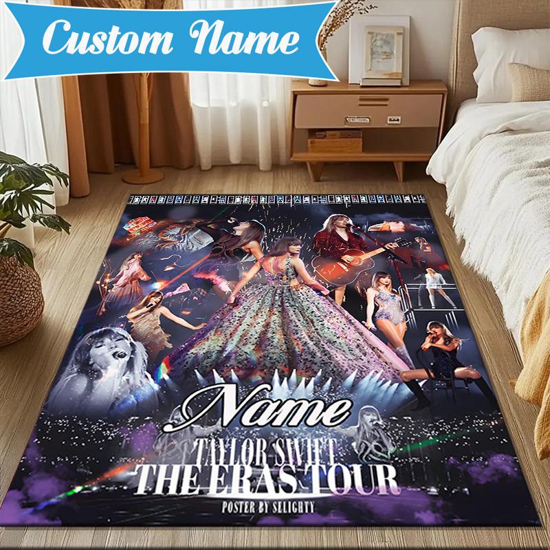 Custom Name Taylor Top singer Rug Game Carpet, Floor Mat for Bedroom Living Room Entryway Rug, Home Decor Idea Gift for Christmas birthday