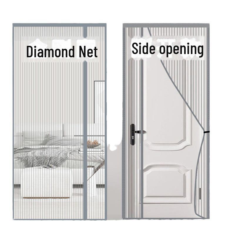 Магнитная москитная штора, открывающаяся вбок — сетка на липучке без сверления для спальни, самозакрывающаяся защита от мух и насекомых.