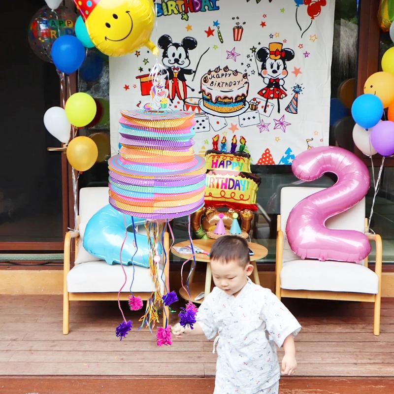 1 шт., пиньята с радужным единорогом на день рождения, милая лошадь, конфетный подарок, игрушка-пината для детей, сувениры на первый день рождения, декор для детского душа