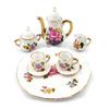 8Pcs 1:12 Dollhouse Miniature Dining Ware Porcelain Tea Set Dish Cup Plate