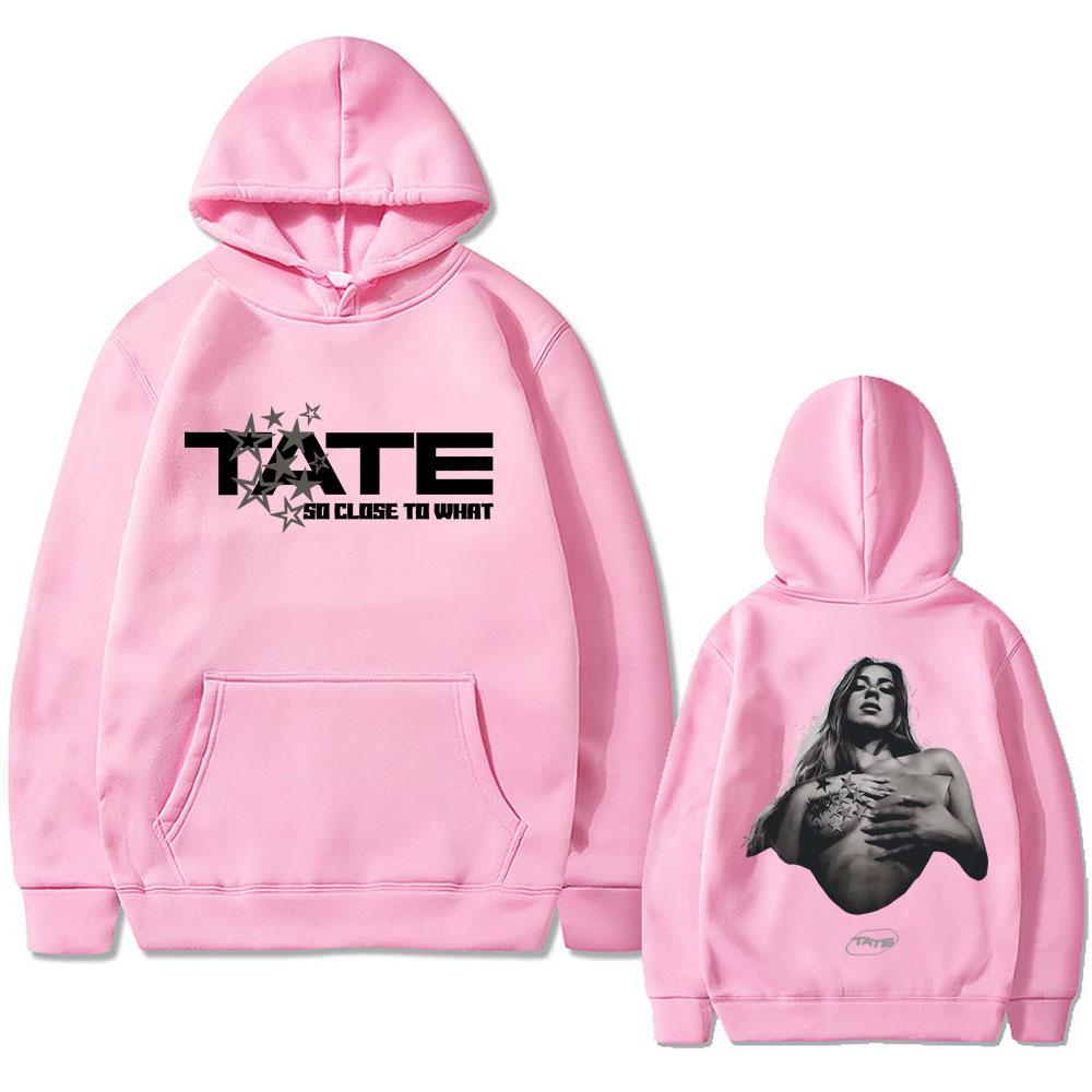 Singer Tate Mcrae Album So Close To What 2025 World Tour Hoodie Men Women Fashion Pop Music Sweatshirt Retro Oversized Pullover