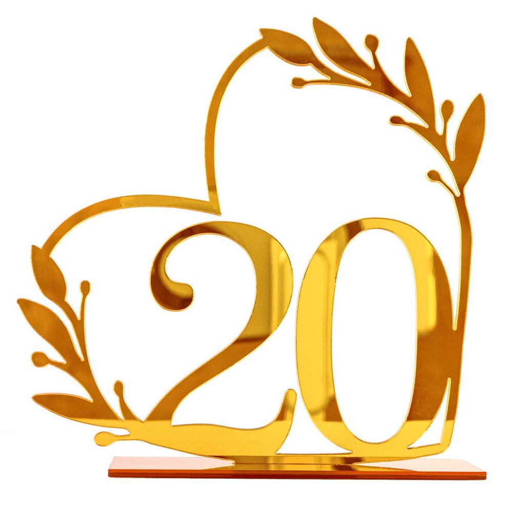 Acrylic Wedding Table Number Plate - DIY Mirror Decoration