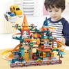 303-512 шт., мраморный гоночный забег, DIY лабиринт, шарики, строительные блоки, воронка, слайд-блоки, кирпичи, развивающие игрушки для детей